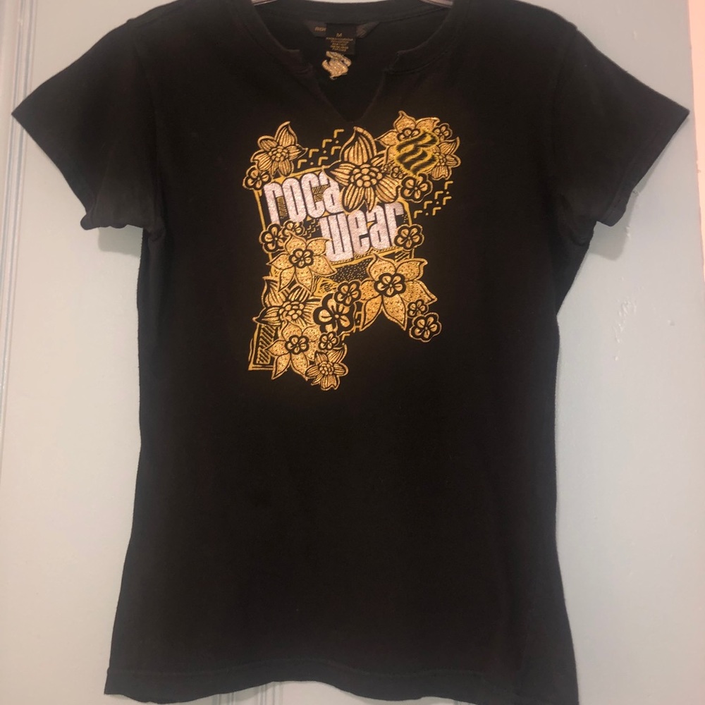 Size M - Black Embellished T-Shirt
